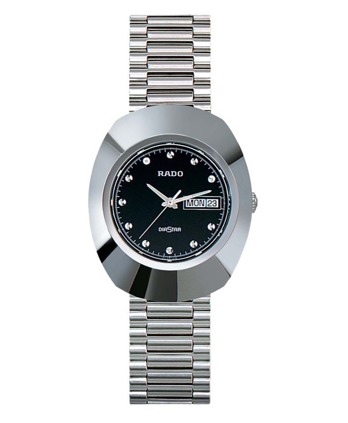 Мужские часы Rado DiaStar 114.0391.3.015, механизм кварцевый, циферблат черный, браслет нержавеющая сталь — Изображение 1