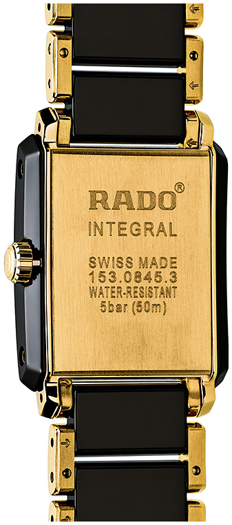 Женские кварцевый часы Rado Integral 153.0845.3.016 черный нержавеющая сталь + pvd + керамика — Изображение 4