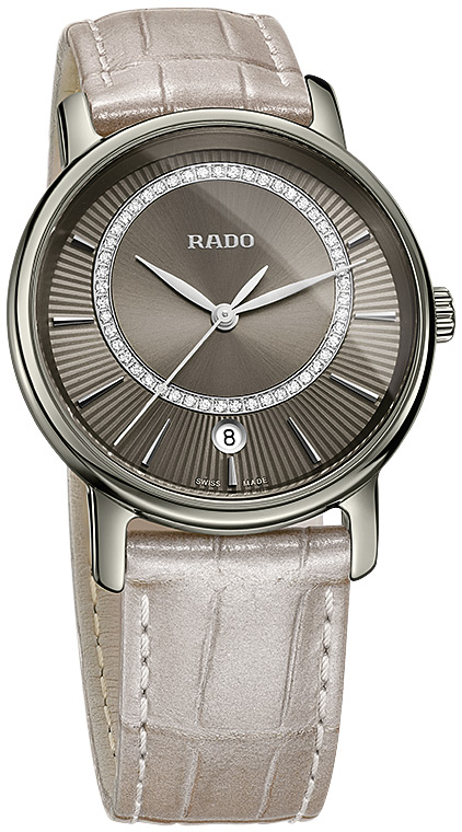 Женские кварцевый часы Rado DiaMaster 218.0064.3.471 черный кожа — Изображение 2