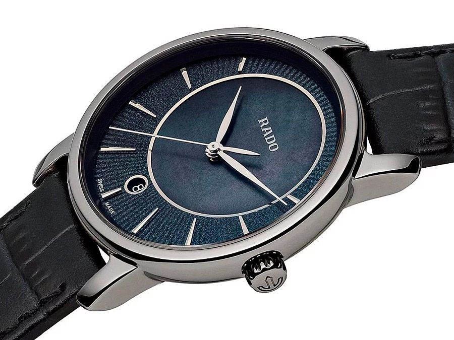 Женские часы Rado DiaMaster 218.0064.3.491, механизм кварцевый, циферблат черный, браслет кожа — Изображение 5
