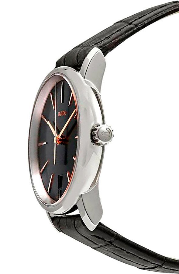 Женские часы Rado DiaMaster 218.0089.3.116, механизм кварцевый, циферблат черный, браслет кожа — Изображение 2