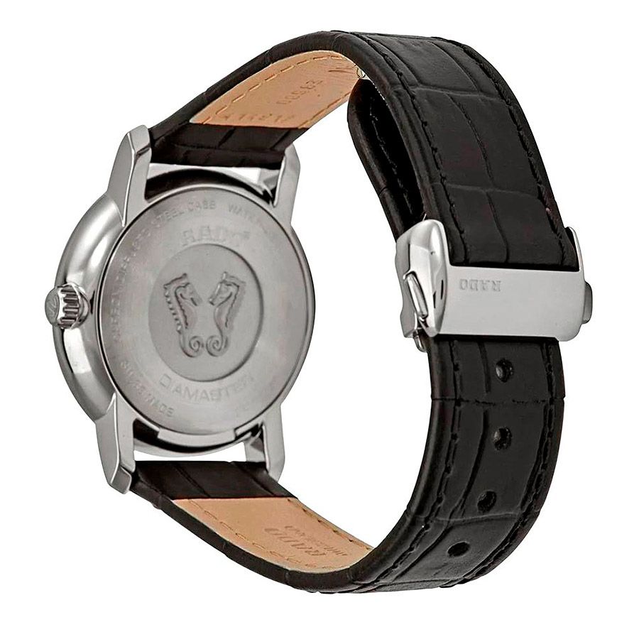 Женские часы Rado DiaMaster 218.0089.3.116, механизм кварцевый, циферблат черный, браслет кожа — Изображение 3