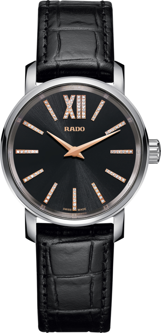 Женские кварцевый часы Rado DiaMaster 218.0089.3.170 черный кожа — Изображение 1