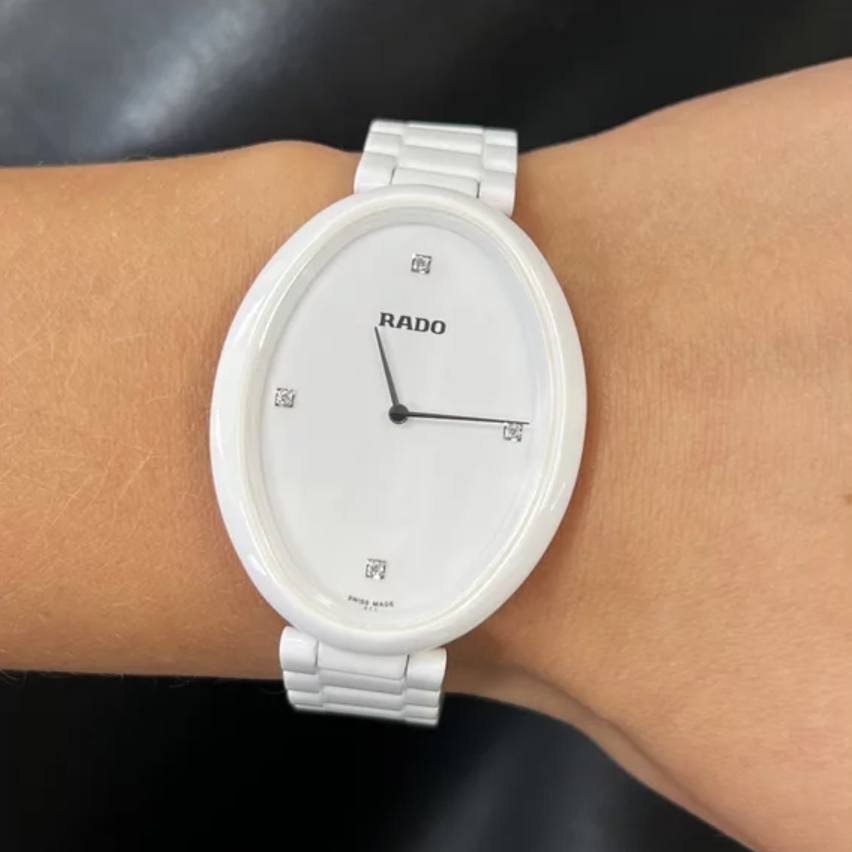 Женские кварцевый часы Rado Esenza Ceramic Touch 277.0092.3.071 белый керамика — Изображение 4