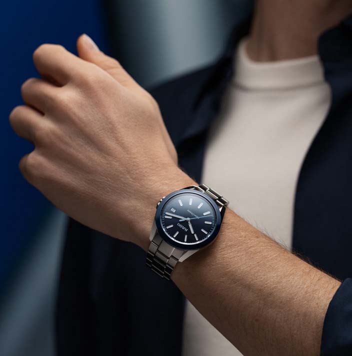 Мужские часы Rado HyperChrome 292.6280.3.020, механизм кварцевый, циферблат синий, браслет нержавеющая сталь — Изображение 2