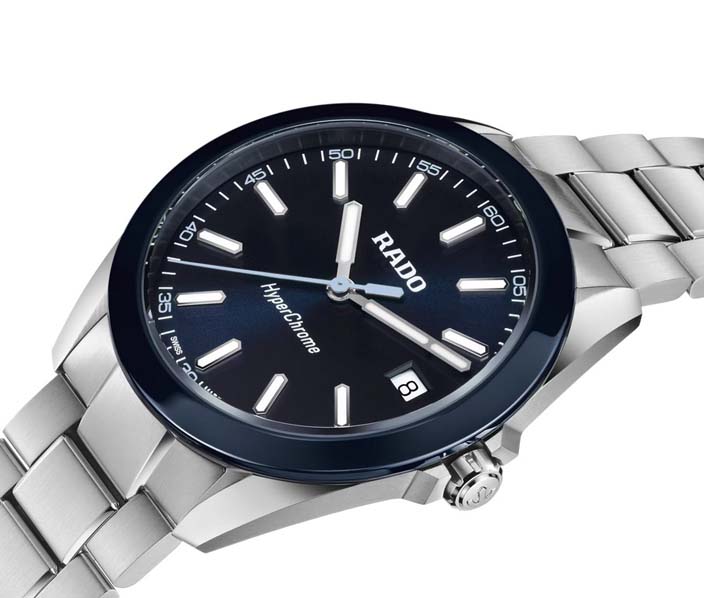 Мужские часы Rado HyperChrome 292.6280.3.020, механизм кварцевый, циферблат синий, браслет нержавеющая сталь — Изображение 3