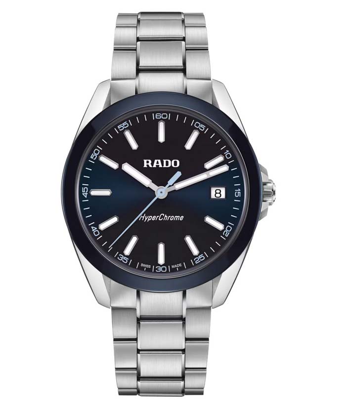 Мужские часы Rado HyperChrome 292.6280.3.020, механизм кварцевый, циферблат синий, браслет нержавеющая сталь — Изображение 1