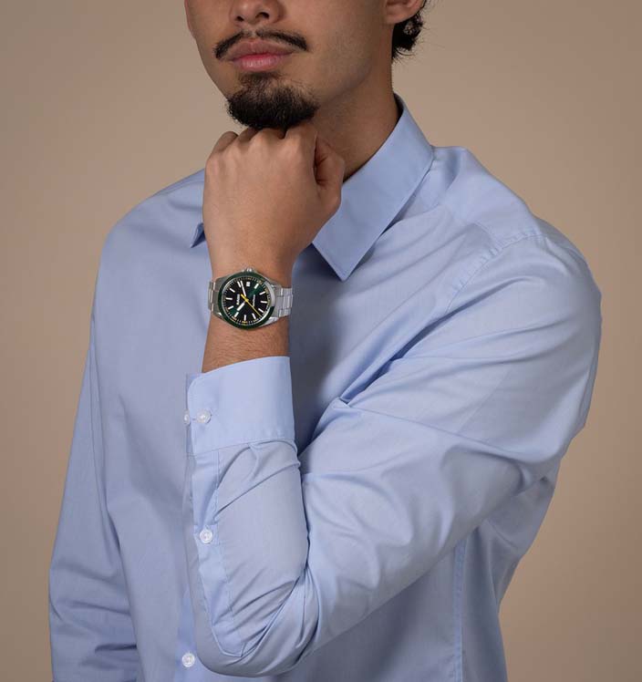 Мужские часы Rado HyperChrome 292.6280.3.031, механизм кварцевый, циферблат зеленый, браслет нержавеющая сталь — Изображение 2
