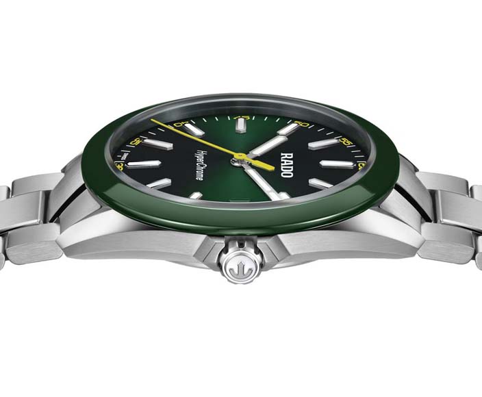 Мужские часы Rado HyperChrome 292.6280.3.031, механизм кварцевый, циферблат зеленый, браслет нержавеющая сталь — Изображение 5
