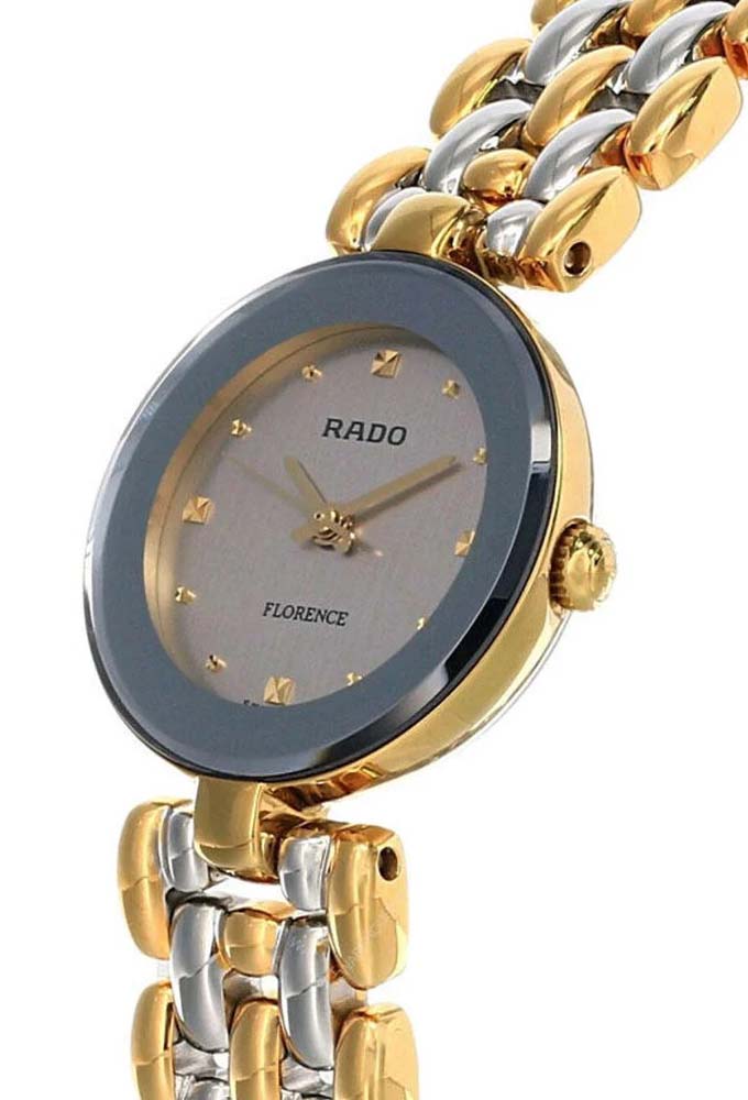 Женские часы Rado Florence 318.3745.2.010, механизм кварцевый, циферблат серый, браслет нержавеющая сталь + pvd — Изображение 2
