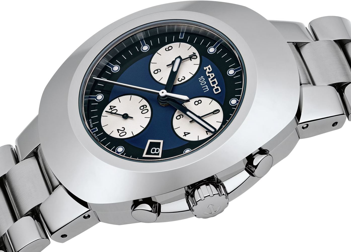 Мужские кварцевый часы Rado DiaStar 370.0638.3.017 синий нержавеющая сталь — Изображение 2