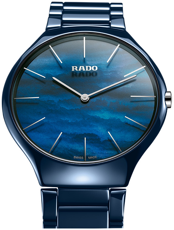 Женские кварцевый часы Rado True Thinline 420.0005.3.090 синий керамика — Изображение 3