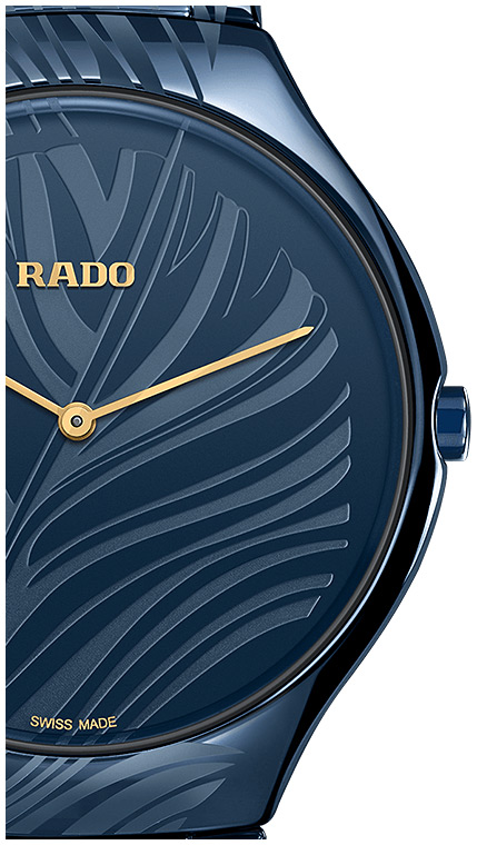 Женские кварцевый часы Rado True Thinline 420.0014.3.015 синий керамика — Изображение 2