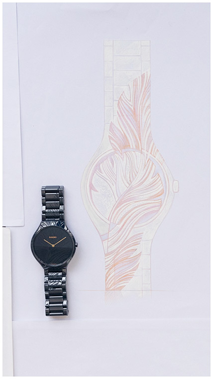 Женские кварцевый часы Rado True Thinline 420.0014.3.015 синий керамика — Изображение 8