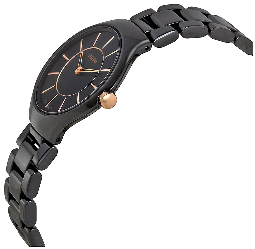 Женские кварцевый часы Rado True Thinline 420.0742.3.015 черный керамика — Изображение 3