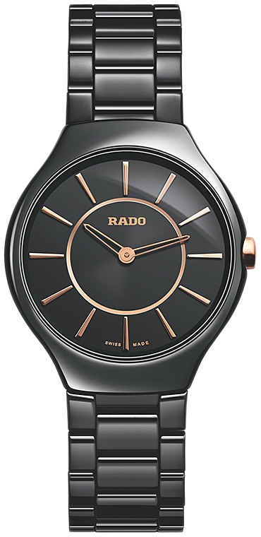 Женские кварцевый часы Rado True Thinline 420.0742.3.015 черный керамика — Изображение 1