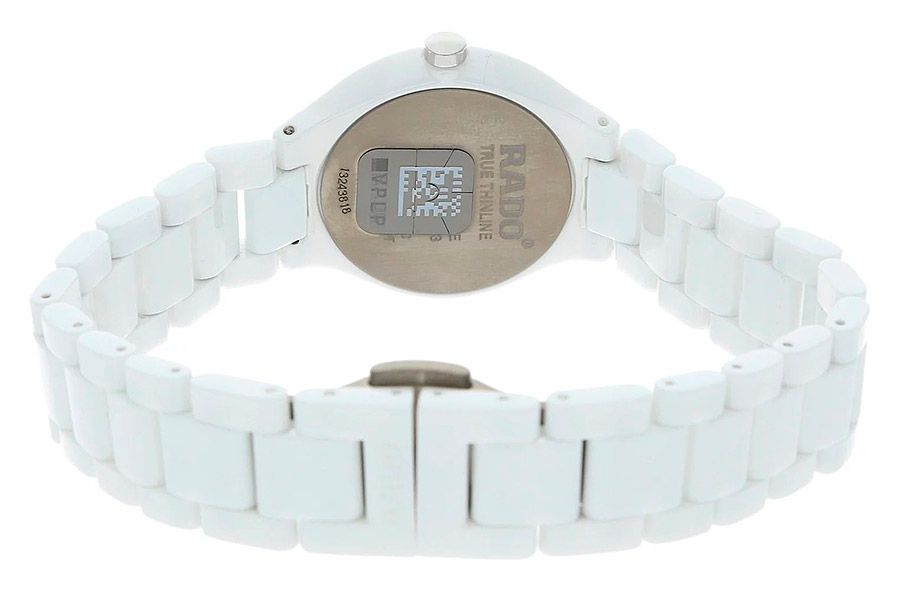 Женские часы Rado True Thinline 420.0958.3.090, механизм кварцевый, циферблат белый, браслет керамика — Изображение 4