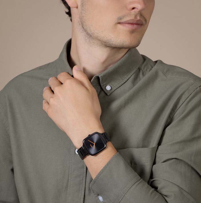 Унисекс часы Rado True Square 420.6054.3.016, механизм кварцевый, циферблат черный, браслет высокотехнологичная керамика — Изображение 3