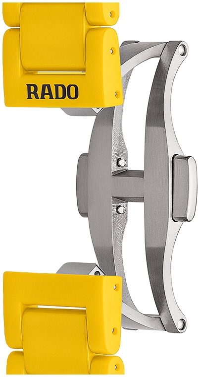 Унисекс кварцевый часы Rado True Thinline 420.6093.3.063 желтый керамика — Изображение 7