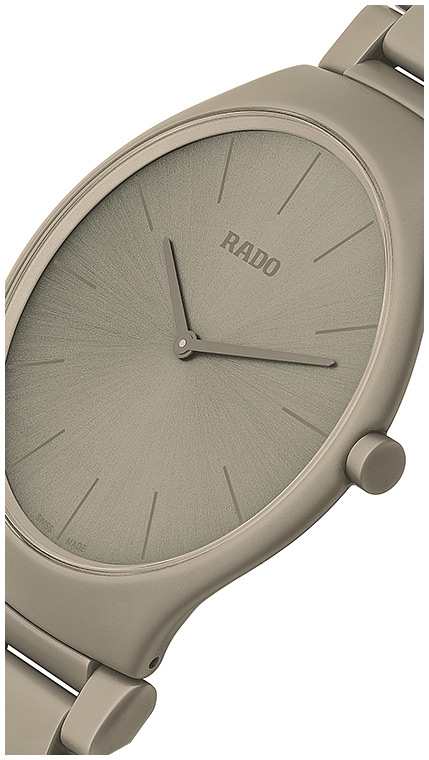 Унисекс кварцевый часы Rado True Thinline 420.6098.3.068 серый керамика — Изображение 3