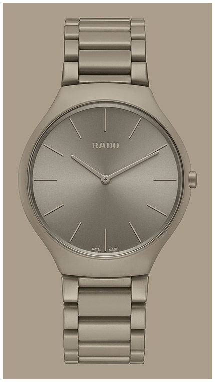 Унисекс кварцевый часы Rado True Thinline 420.6098.3.068 серый керамика — Изображение 6