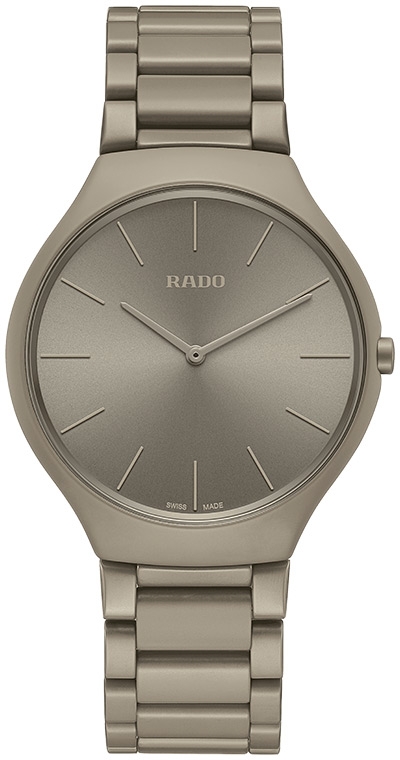 Унисекс кварцевый часы Rado True Thinline 420.6098.3.068 серый керамика — Изображение 1