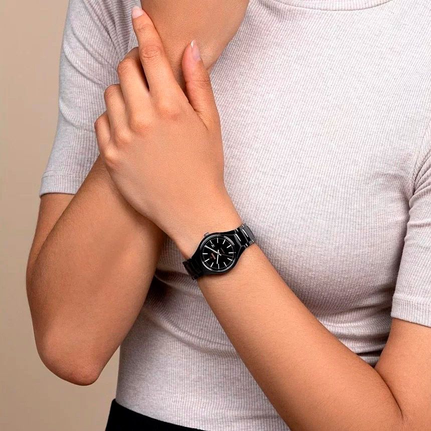 Женские часы Rado True 561.0242.3.016, механизм механический с автоподзаводом, циферблат черный, браслет керамика — Изображение 2