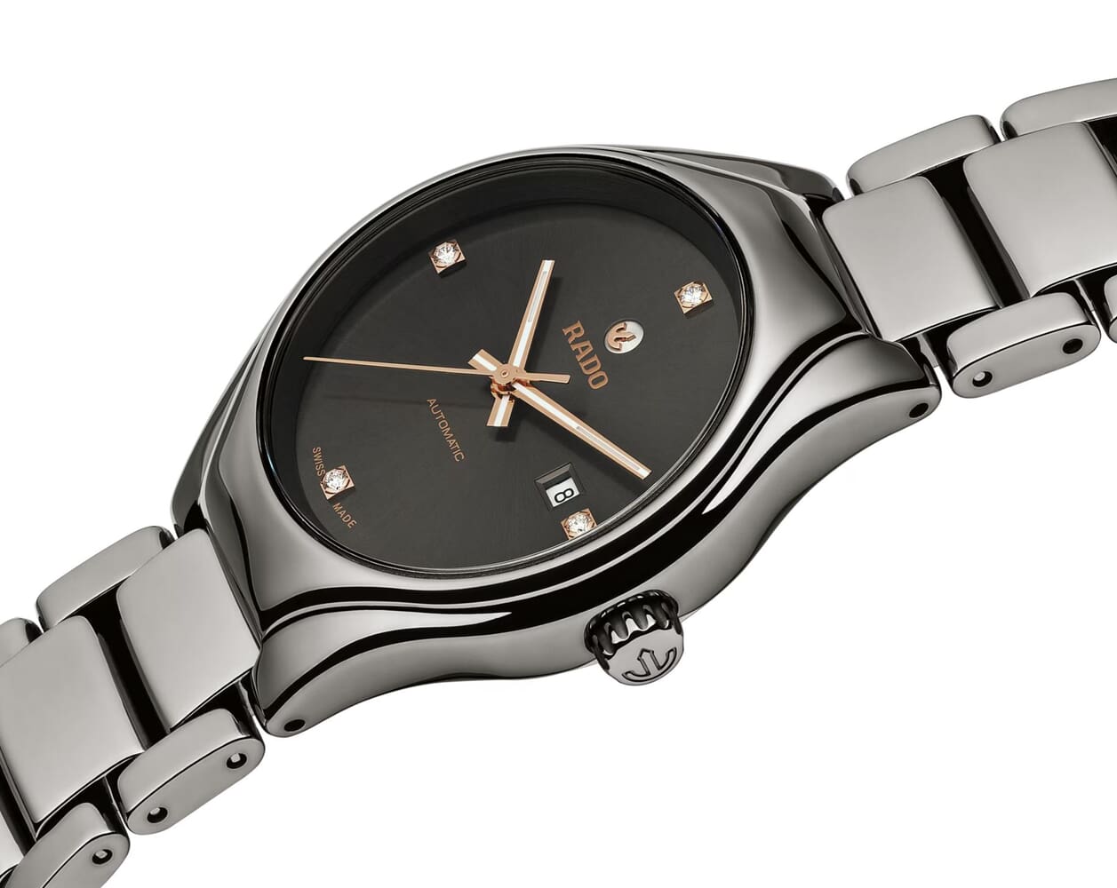 Женские механический с автоподзаводом часы Rado True 561.0243.3.071 серый плазменная керамика + титан — Изображение 4