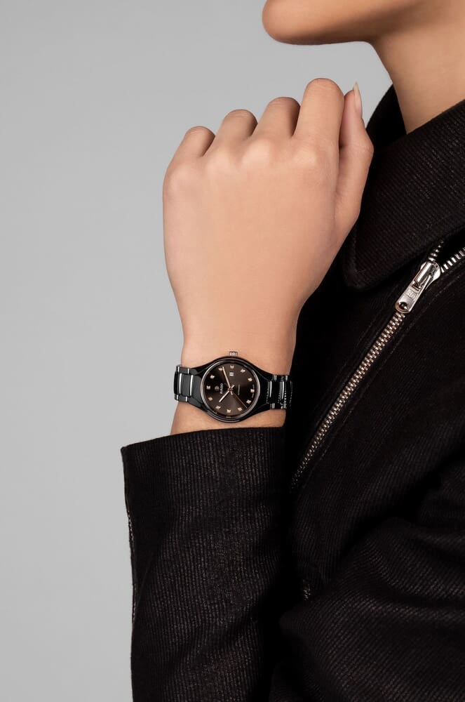 Женские механический с автоподзаводом часы Rado True 561.0243.3.073 черный плазменная керамика — Изображение 3