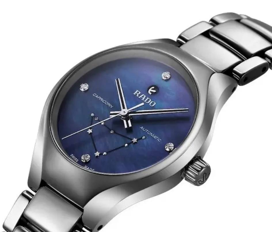 Женские механический с автоподзаводом часы Rado True 561.0243.3.097 синий плазменная керамика — Изображение 3