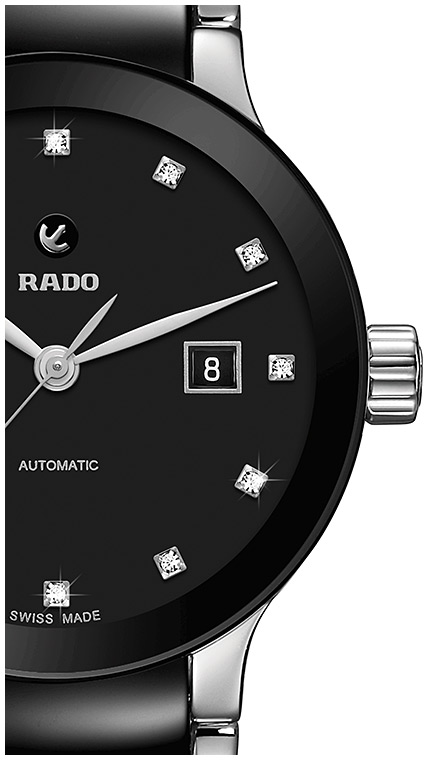Женские механический с автоподзаводом часы Rado Centrix 561.6009.3.075 черный нержавеющая сталь + керамика — Изображение 2