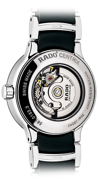 Женские механический с автоподзаводом часы Rado Centrix 561.6009.3.075 черный нержавеющая сталь + керамика — Изображение 3