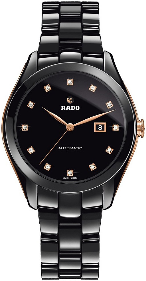 Женские часы Rado HyperChrome 580.0255.3.071, механизм механический с автоподзаводом, циферблат черный, браслет керамика — Изображение 1