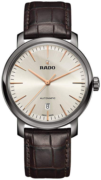 Мужские механический с автоподзаводом часы Rado DiaMaster 629.0074.3.408 серебристый кожа — Изображение 1