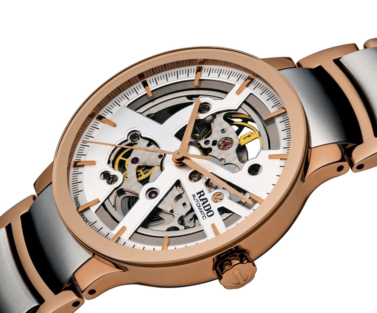 Унисекс механический с автоподзаводом часы Rado Centrix 734.0181.3.110 серый керамический, нержавеющая сталь — Изображение 4