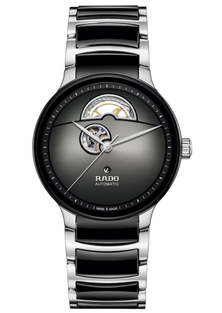 Унисекс механический с автоподзаводом часы Rado Centrix 734.6012.3.015 черный нержавеющая сталь + керамика — Изображение 1