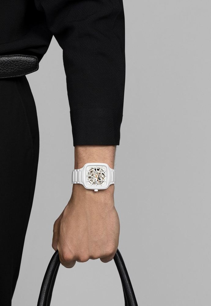 Унисекс механический с автоподзаводом часы Rado True Square 734.6073.3.001 белый керамика — Изображение 2