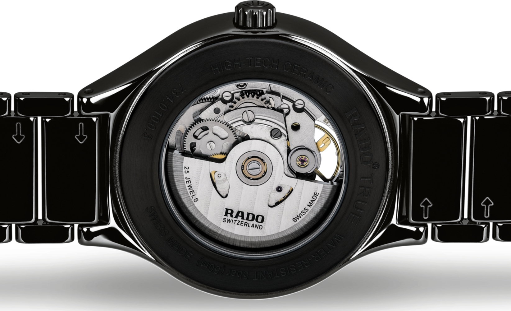 Унисекс автоматический часы Rado True 734.6107.3.073 черный высокотехнологичная керамика — Изображение 4