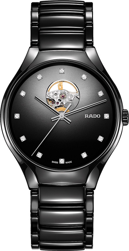 Унисекс автоматический часы Rado True 734.6107.3.073 черный высокотехнологичная керамика — Изображение 1