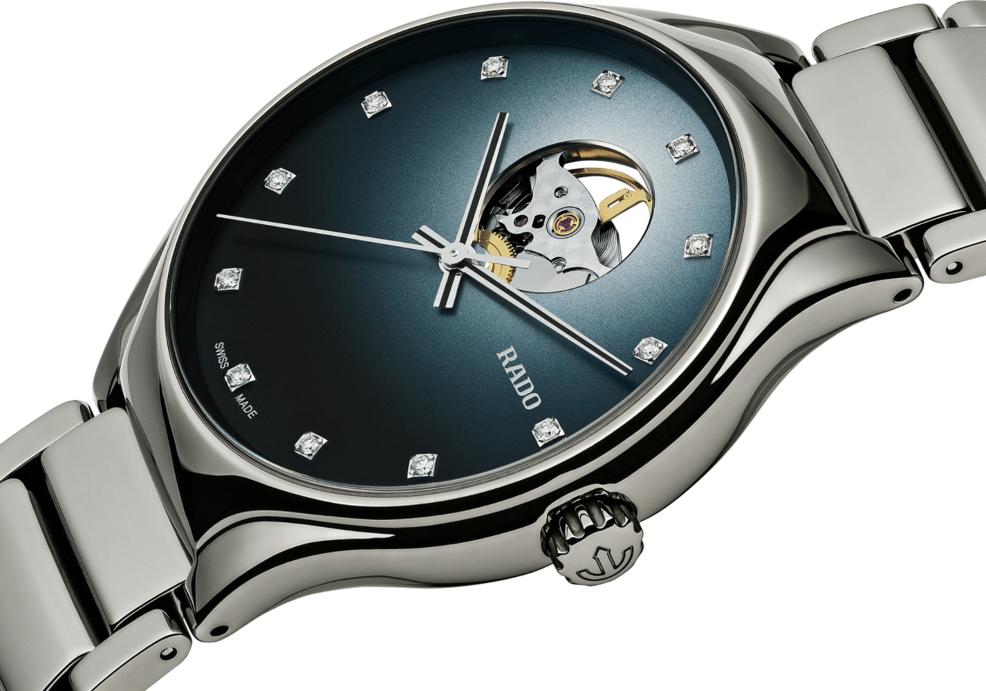 Унисекс часы Rado True 734.6108.3.073, механизм механический с автоподзаводом, циферблат синий, браслет керамика — Изображение 3