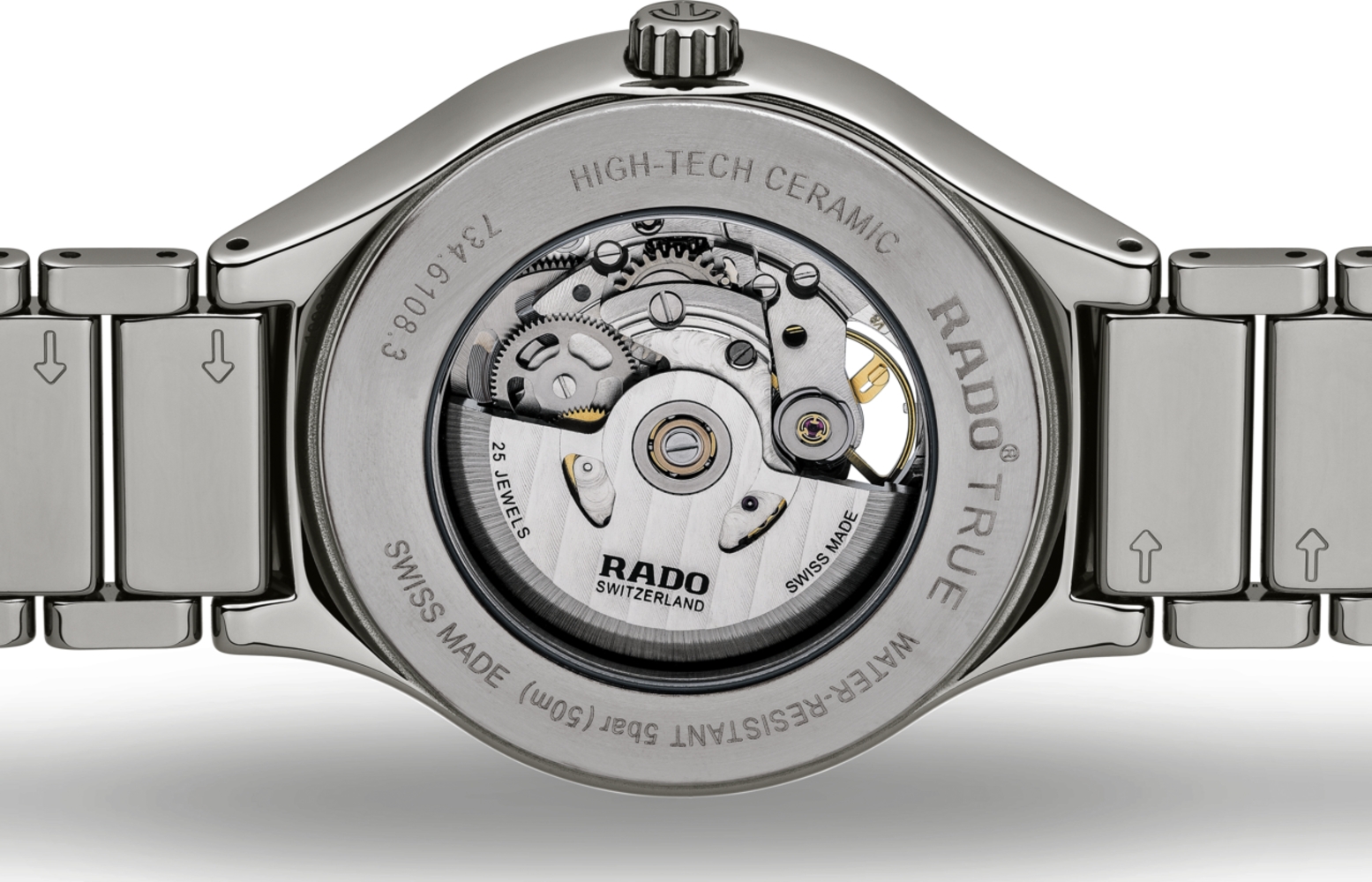 Унисекс часы Rado True 734.6108.3.073, механизм механический с автоподзаводом, циферблат синий, браслет керамика — Изображение 4