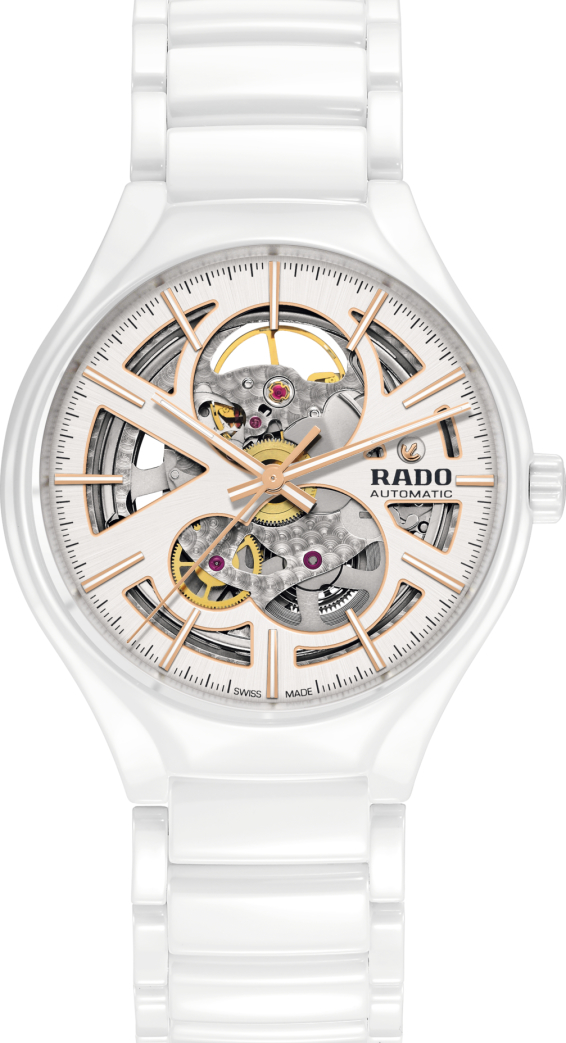 Унисекс часы Rado True 734.6115.3.092, механизм механический с автоподзаводом, циферблат белый, браслет керамический — Изображение 1