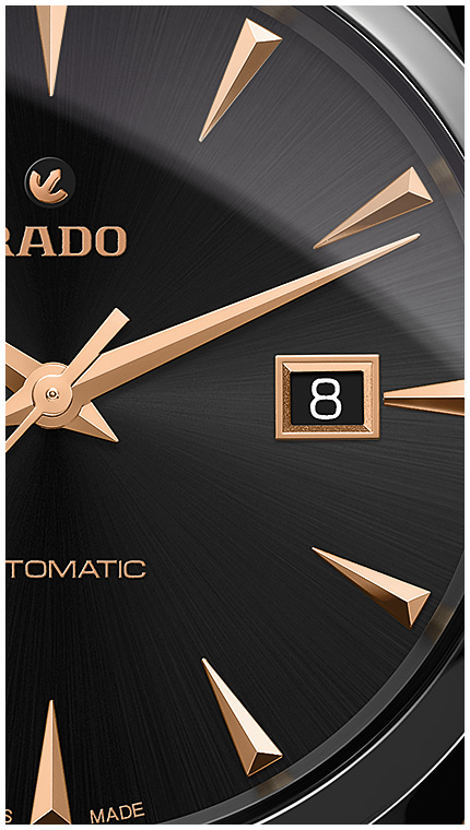 Мужские механический с автоподзаводом часы Rado HyperChrome 763.0252.3.016 черный керамика — Изображение 2