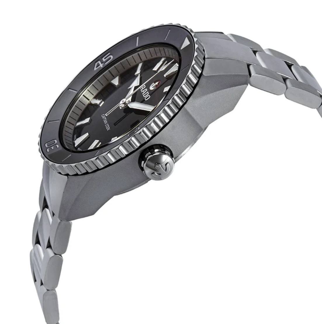 Мужские механический с автоподзаводом часы Rado Captain Cook 763.0501.3.015 черный титан — Изображение 5