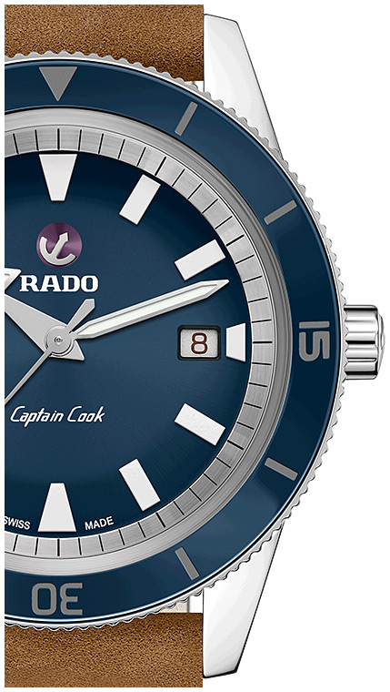 Мужские механический с автоподзаводом часы Rado Captain Cook 763.0505.3.120 синий кожа — Изображение 2
