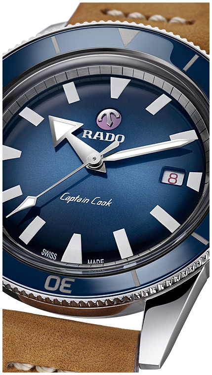 Мужские механический с автоподзаводом часы Rado Captain Cook 763.0505.3.120 синий кожа — Изображение 3
