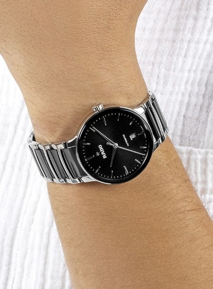 Унисекс механический с автоподзаводом часы Rado Centrix 763.6018.3.015 черный керамический — Изображение 2