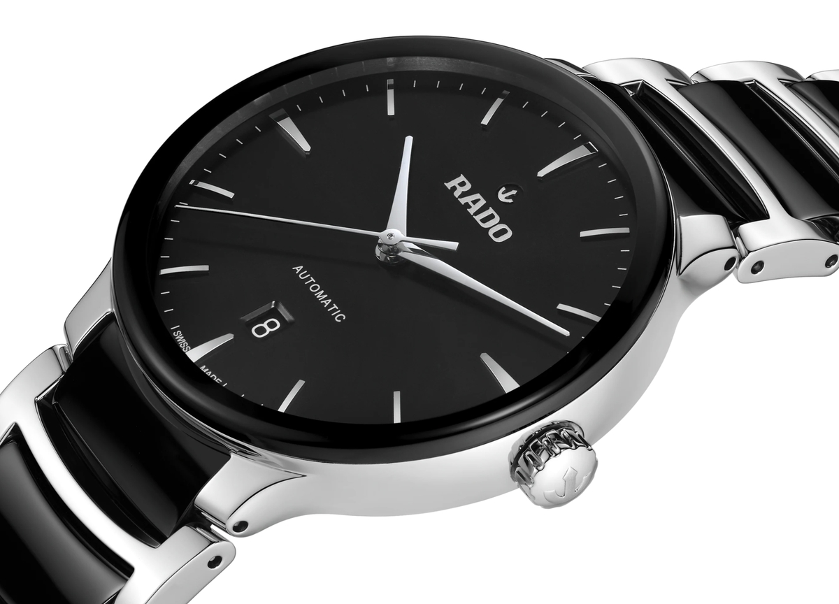 Унисекс механический с автоподзаводом часы Rado Centrix 763.6018.3.015 черный керамический — Изображение 3