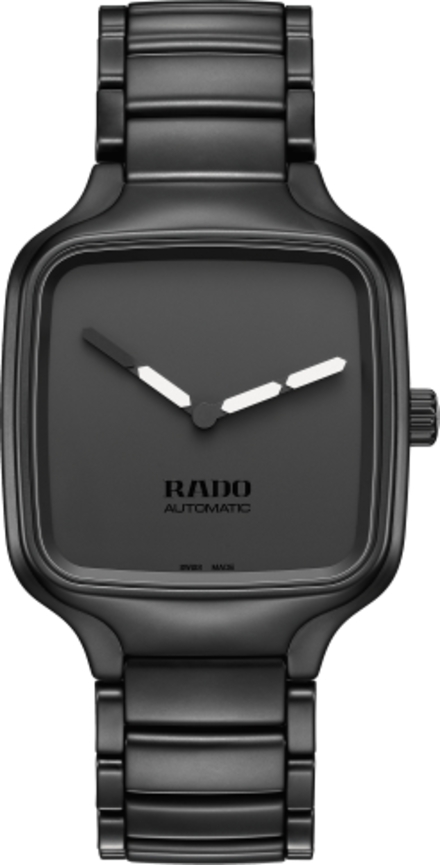 Унисекс механический с автоподзаводом часы Rado True Square 763.6075.3.015 черный керамика — Изображение 1