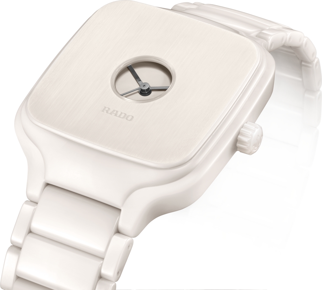 Унисекс механический с автоподзаводом часы Rado True Square 763.6076.3.001 белый керамика — Изображение 3